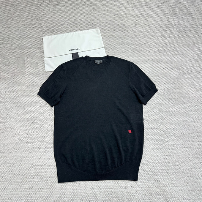 9A+ quality chanel silk cashmere blend knit t-shirt